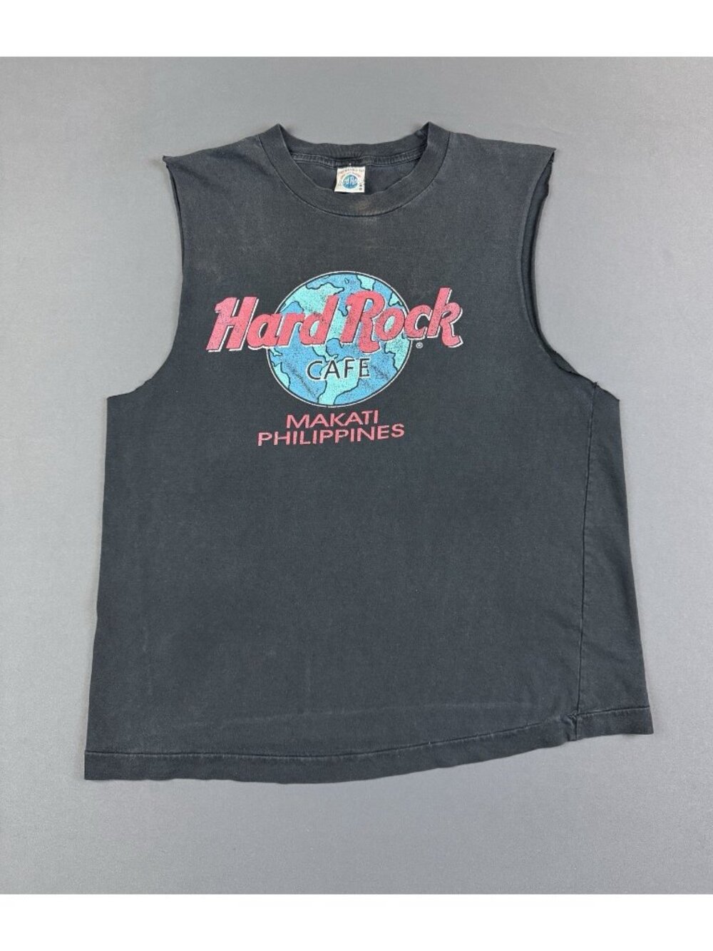 Rare Vintage 90s Hard Rock Cafe Makati Philippines Manila Sun Fade Black Small T